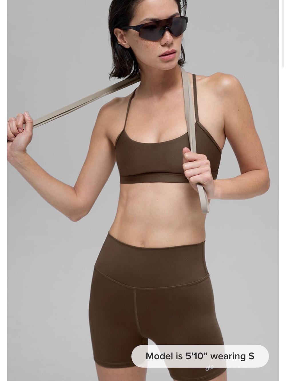 ALO Yoga Airlift Intrigue Bra- Espresso